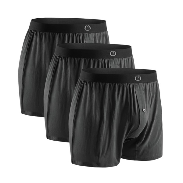 MORNIUNDER Mens Boxers Short 3 Pack Boxers for Men Soft