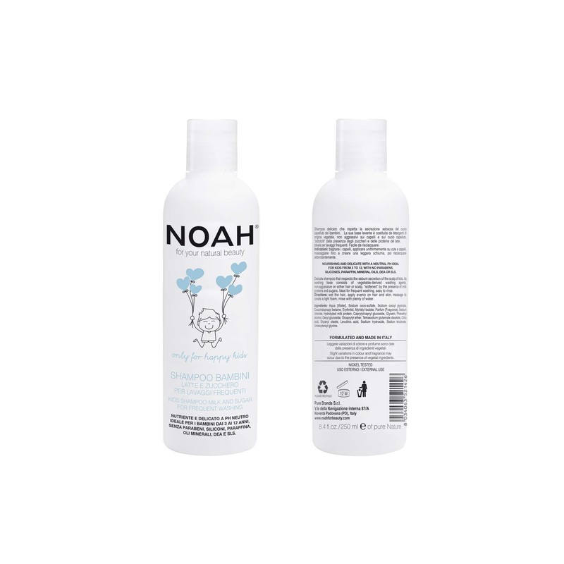 NOAH Natural Kids Shampoo with Milk and Sugar for Frequent
