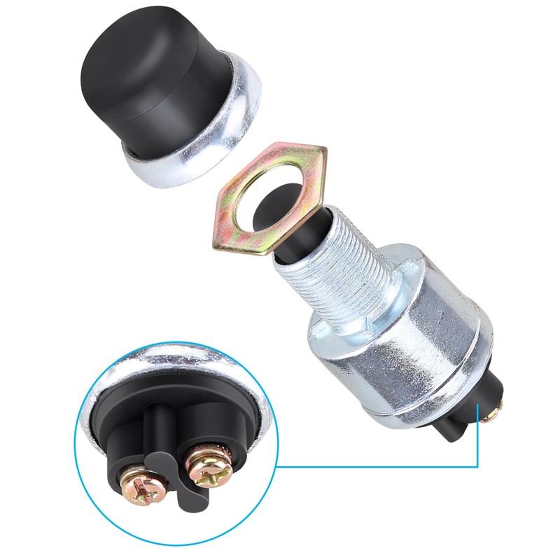 Push Start Button, Slakerbe 50A 12V Waterproof Car Boat Track