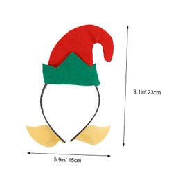 Healvian 2pcs Christmas Headband Funny Hair Prom Shape Adults Party Headbands Hat Head Band Christmas Lovely Headwear Christmas Headwear Christmas Headdress Photography Props Fabric