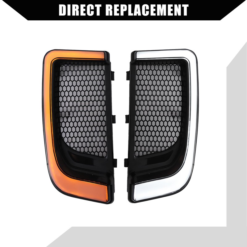 X AUTOHAUX Motorcycle LED fairing lower grille indicator light for