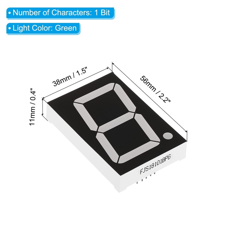 PATIKIL 4pcs Common Anode 7 Segments 10 Pin 1 Digit