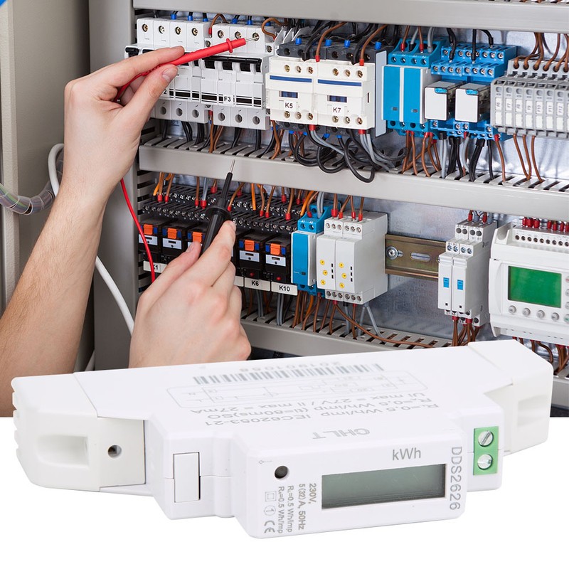 DDS2626 1P Single Phase Electronic Energy Meter LCD Display 35mm