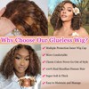 Ombre Curly Bob Wig Human Hair Glueless Wigs Human Hair