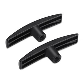 HABNVUON 2PCS RV Waste Water Valve Handles, Water Tank Handles Replacement, Aluminum T Handle, RV Camper Waste Valve Handle Compatible with 1 1/2" and 3" Gate Valves (Black)