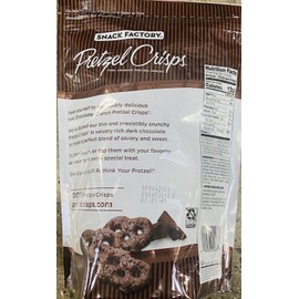 Snack Factory Pretzel Crisps Dark Chocolate Crunch 18 oz Bag NEW