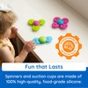 Fat Brain Toys Whirly Squigz, Silicone Spinners and Suction Toys