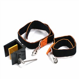 Tie Down Ladder Stability Anchor System | Stabilizer Kit for Ladders w/3Ft Strap | Fits-Connects-Clicks in Seconds | Safety Device for Roofing/Gutters/Etc | Protection Device