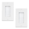 Iwillink Brush Wall Plate (2 Pack), Cable Pass Through Insert