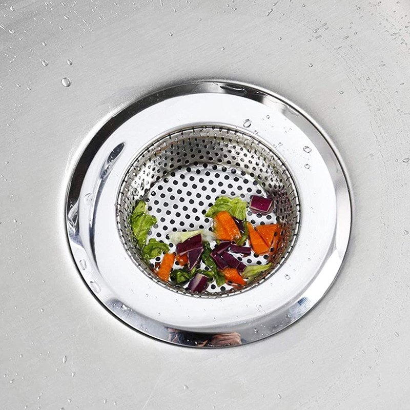 QYHOO 2 PCS Kitchen Sink Strainer Stainless Steel, 4.5 inch