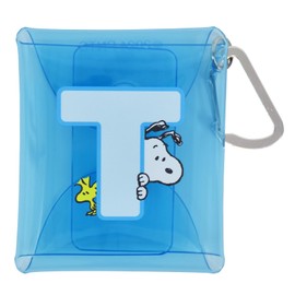 Snoopy Initial Pouch, Clear Pouch, Small Storage Case, Carabiner, Mini Pouch, Clear Multi Case, SS Size, Women's, Men's, Work, School, Travel, Adults, Students, Children, Cute, Character Goods, T