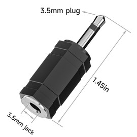 Goupchn 3.5mm Mono to Stereo Adapters 2 Pack 1/8" Mono Male Plug to 1/8" TRS Stereo Female Jack Socket for Headphone, Radio