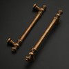 Amerdeco 6 Pack Antique Brass Cabinet Pulls 128mm Hole Center