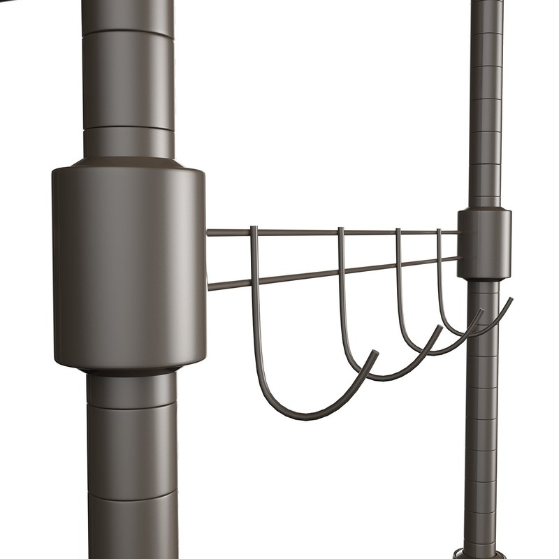 Oliote Rod Garment Rack 3 Tier Metal Wire Shelving Hang