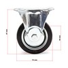 Wiltec Fixed Castor Diameter 75 mm with Rubber Wheel and