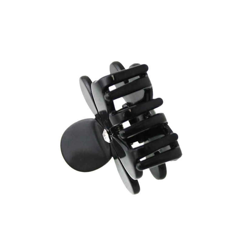 VingTAINE H7801-BK- Hair Claw Black and White Flower Hair Clip,