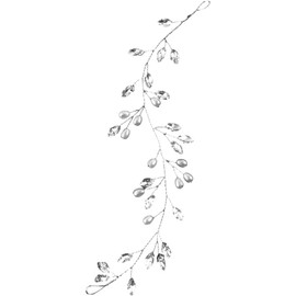 Enredadera Decorativa Cabello Perlas y Cristal de Imitación, Accesorio Elegante y Delicado para Bodas y Fiestas, Material Metálico y Diseño Simple