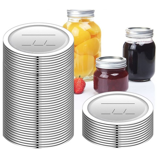 50-Count Canning Jar Lids Wide Regular Mouth Canning Lids for