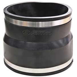 Fernco P1051-88 Flexible PVC Pipe Coupling for Asbestos Concrete or Ductal Iron to Clay, Plastic or Steel Plumbing Connections