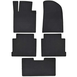 Megiteller Car Floor Mats Custom Fit for Hyundai Sonata 2015 2016 2017 2018 2019/2016-2020 Kia Optima Odorless Washable Heavy Duty Rubber (All Weather) Floor Liners Set Black