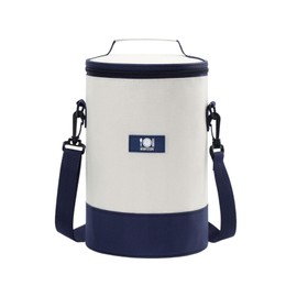 XINGNIAO Japanese Style Round Bento Bag Large Capacity Insulated Waterproof Lunch Bag