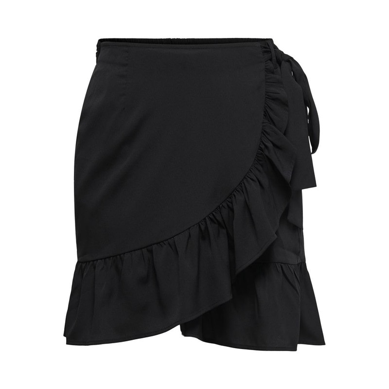 Only Female Skirt, Wrap Effect, black, s