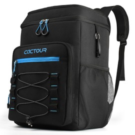 CaCTOUR Backpack Cooler,36 Can Cooler Backpack Insulated Waterproof,Leakproof Beach Travel Camping Cooler Bag & Portable Lightweight Backpack for Men Women (Black)