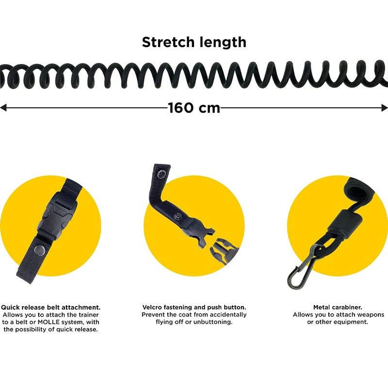 EdcX Paracord Nylon Tactical Lanyard made in Ukraine, spiral cable,
