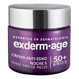 Exderm Age Crema Noche Antiedad 50 Años con Retinol y Ácido Hialurónico Tratamiento Reafirmante Piel Madura Colágeno Células Madre Manzana 50 ml