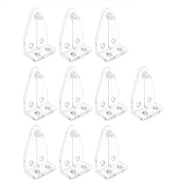 10pcs 1 Inch Hold Down Brackets Clear Color Bottom Rail Hold Clips Replacements for Horizontal Blinds and Windows Shades