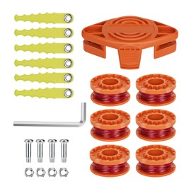 THTEN WA0010 WA0004 Trimmer Blades Head Replacement Spool 10ft 0.065" Compatible with Worx WG180,WG175,WG170,WG163,WG156,WG155,WG154,WG153,WG152,WG151.5,WG151,WG150 Line String Trimmer 22 Pack