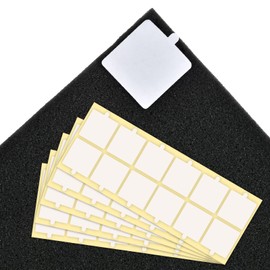 Hasefam 60Pcs Double Sided Tape for Acoustic Foam Panels, Removable Mounting Tape Wall Strong Adhesive Sound proofing Transparent Putty Clear Sticker Heavy Duty 1.4inch Squares