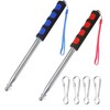 Telescopic Flag Pole, 2 Pcs 2 m Stainless Steel Handheld
