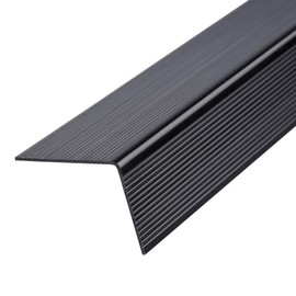 Baudelun 10 Pack Stair and Window Sill Nosing Protectors Aluminum Tread Plate,Stair Edge Protector,48" Long,Black