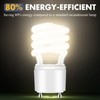 Honoson 4 Pack GU24 CFL Light Bulbs 13W T3 Spiral