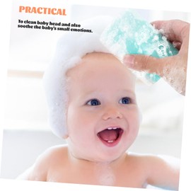 Alasum 2Pcs Baby Hair Brush Set Soft Sponge Bathing Brush for Infants Household Head Scrubber Comfortable Baby Brush for Daily Use