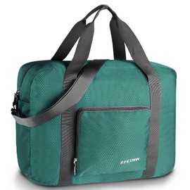 F.FETIVIN Personal item travel bag 18x14x8 for Spirit Airlines Lightweight carry on duffle bag waterproof for Gym,Sports,Vacation(Dark Green)