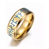 mil vientos 2 Anillos De Hombre Vikingo Runa Acero Inoxidable
