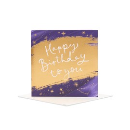 UK Greetings Birthday Card for Him/Her/Friend - Starry Gold Foil Design - From The Camden Collection