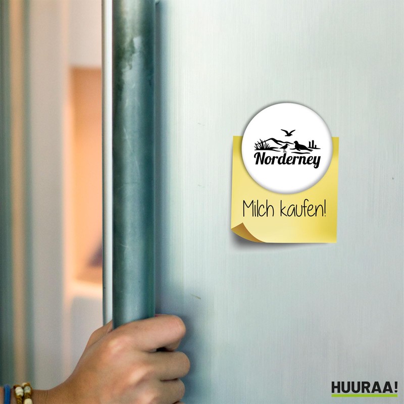 Huuraa Magnet Norderney Strandmotiv Geschenk 59mm Flaschenöffner Norderney Geschenkidee