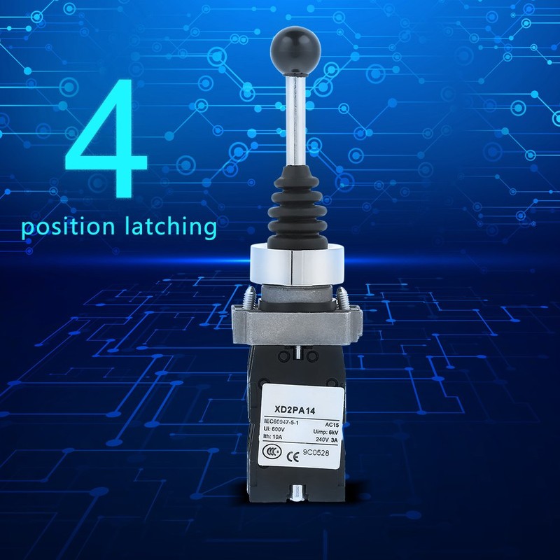 XD2PA14 Joystick Switch, AC 380V DC 220V 4NO 4 Position