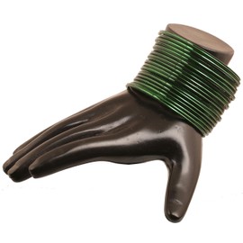 Touchstone "Colorful Bangle Collection Pretty Attractive Look Emerald Green Textured Color Indian Bollywood Designer Jewelry Metal Bangle Bracelets For Women. Set Of 24