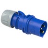 HW Electronics PCE 16 Amp 240v Site Trailing Plug & Socket 230v 16a 3 Pin PCE 240 Volt Blue Hook Up (Male)