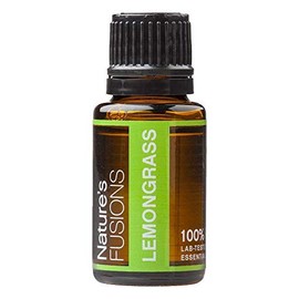 Nature's Fusions Lemongrass, 100% Pure and Natural Essential Oils, Undiluted, Therapeutic Grade for Aromatherapy and Topical Use, .5 Fl Oz (Pack of 1) (15 mL)
