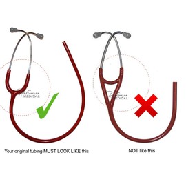 (Stethoscope Binaural) Replacement Tube by Reliance Medical fits Littmann® Classic III Stethoscope - TUBING (Burgundy)