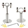 Piutouyar 2 Pcs Stainless Steel Wall Mount Ceiling Mount Pipe