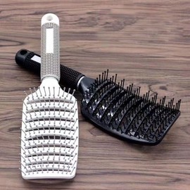 Curved Volumizing Massage Hair Brush Hair Comb Black 3ea