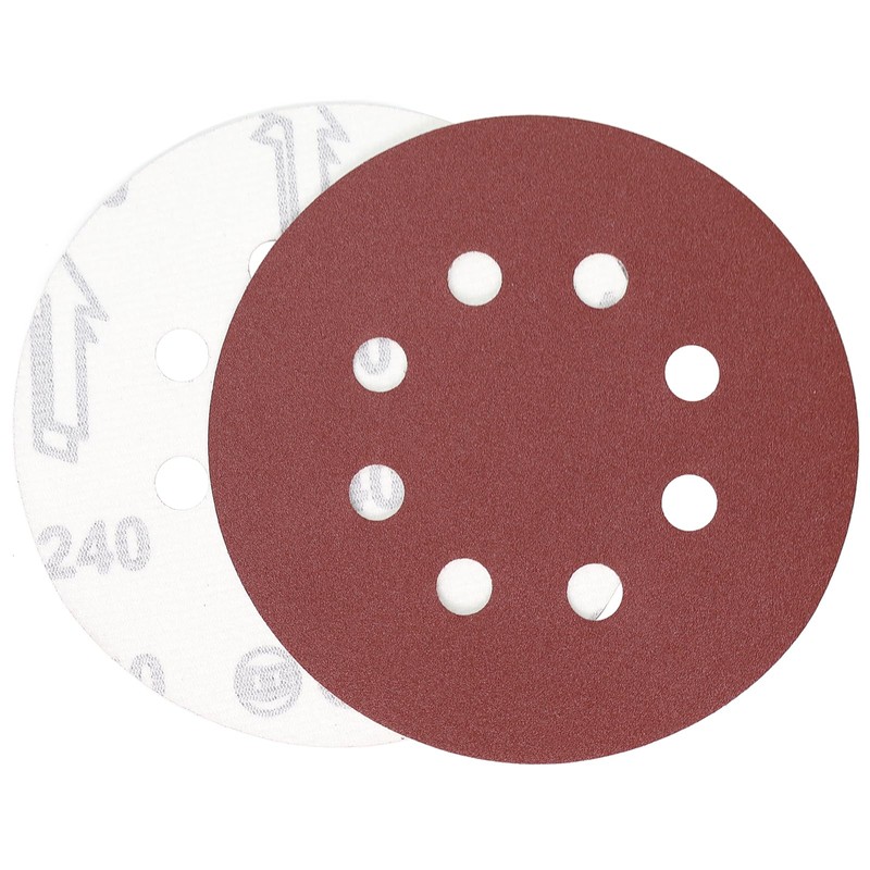 ZUYUEE 40PCS 125mm Sanding Discs 240 Grit,8-Hole Sand Paper,Sandpaper for