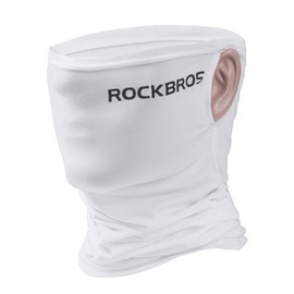 ROCKBROS Cooling Neck Gaiter Face Mask Fishing Scarf Face Cover for Men Women (white)