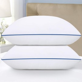 HAODEMI Bed Pillows for Sleeping, 2 Pack Queen Size, Cooling Hotel Quality Quality with Premium Soft Down Alternative Fill for Back, Stomach or Side Sleepers,18x28Inches